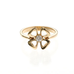 Bvlgari Fiorever 18K White Gold and Pave Diamonds Small